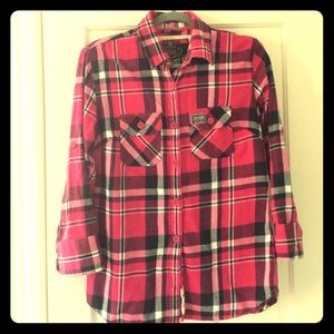 Pink lightweight flannel from Superdry.