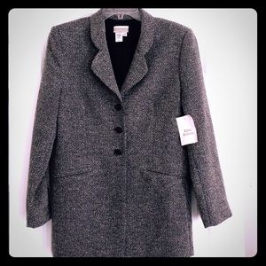 Coldwater Creek Black Tweed Blazer