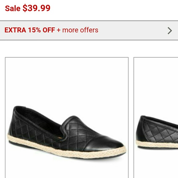Quilted black flats
