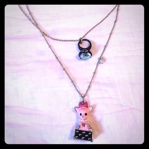 Betsy Johnson new with tags doggie necklace