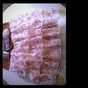 Ladies Floral Mini Skirt - Medium - $8.00.