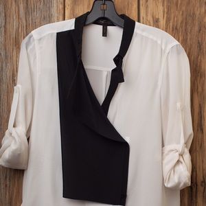 BCBG Maxazria tuxedo style top