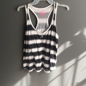 Black and white striped tank top