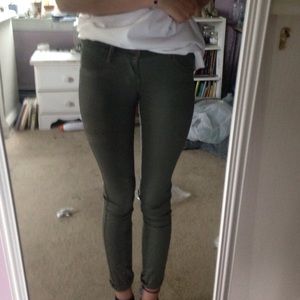green cargo skinny jeans