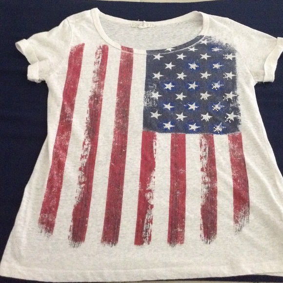 Forever 21 America Flag T- Shirt