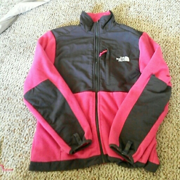 Pink and Grey North Face Fleece