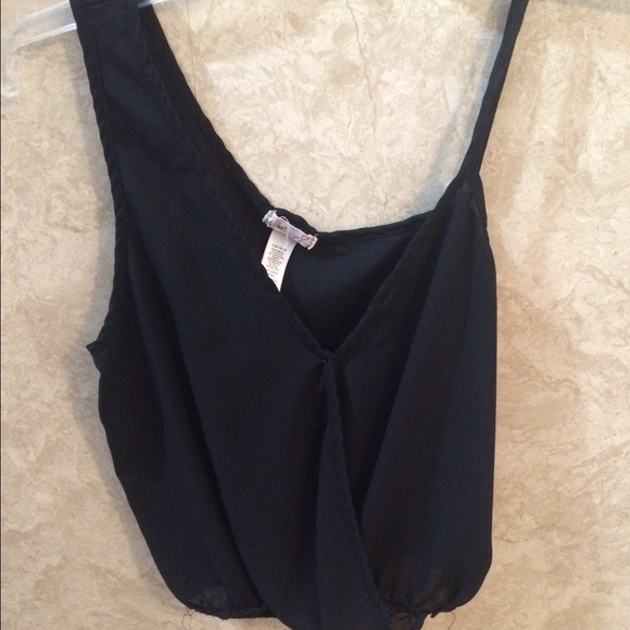 Black chiffon top