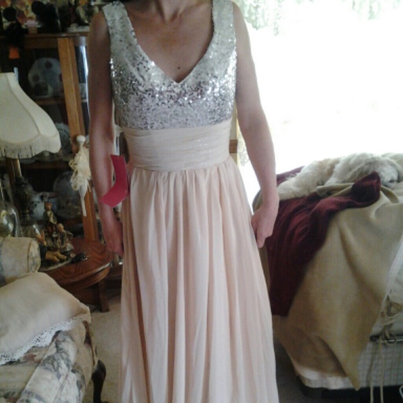 Champagne sequin dress - Picture 2 of 4