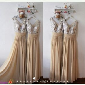 Champagne sequin dress