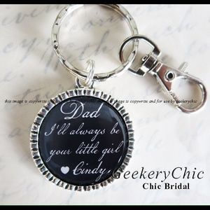 Custom two-piece Father's Day keychain order
