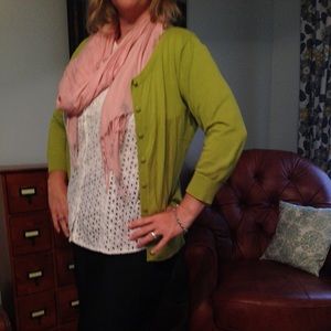 Banana Republic lime green lightweight cardigan