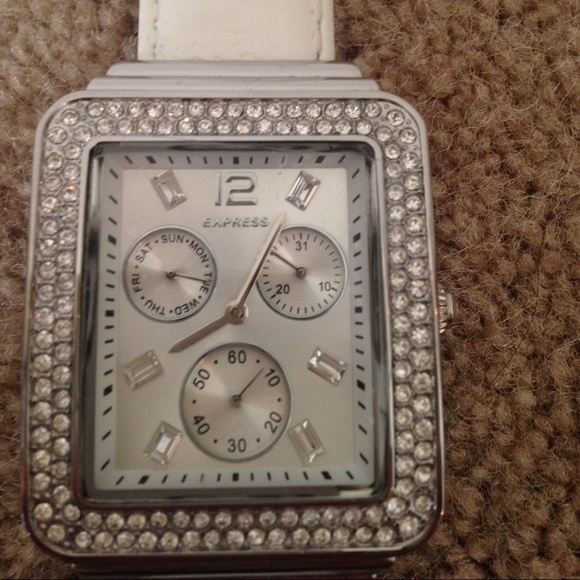 Express White and Diamond Face watch!