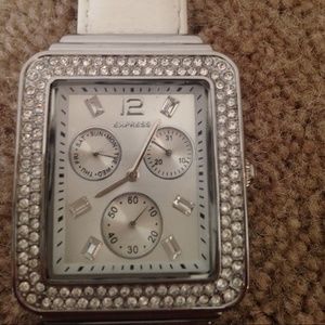 Express White and Diamond Face watch!