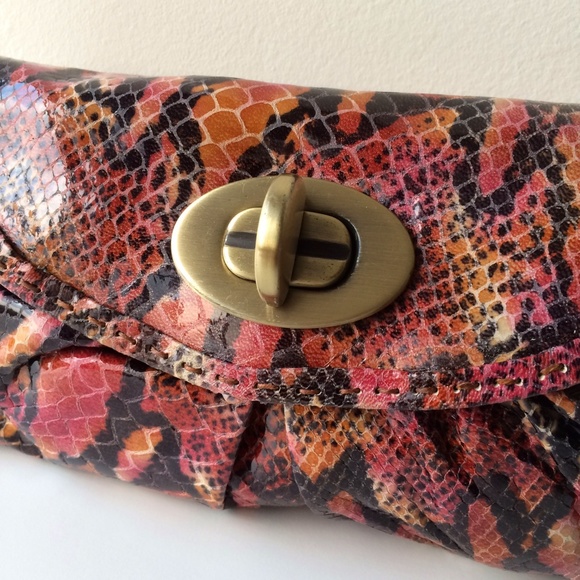 Carla Mancini Bags - Carla Mancini Soft Clutch - Multi Python Leather Carla Mancini Bags - Carla Mancini Soft Clutch - Multi Python Leather