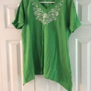 qvc denim and company tops