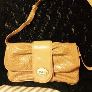 Dolce and Gabbana Shoulder Strap Leather Purse.