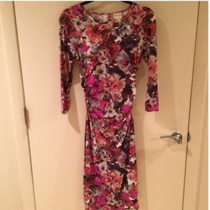 Reiss floral long sleeve dress
