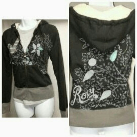 Roxy Embellished Jacket with Hood Small