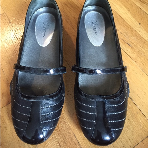 Cole Haan Nike Air Black Patent Leather Flats