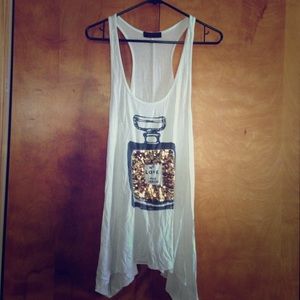 Razor back tunic top