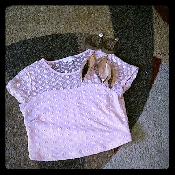 Forever 21 peach crop top