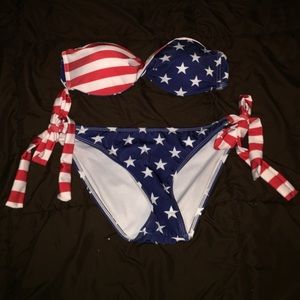 American flag bikini! Never worn! Sz Small!