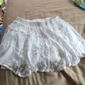 white crotchet skirt