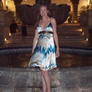 Satin seascape dress from Single Dress Small