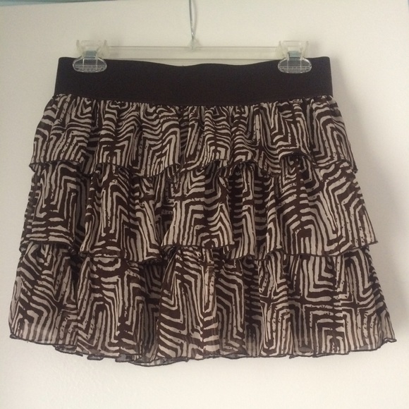 Zebra Ruffle Skirt
