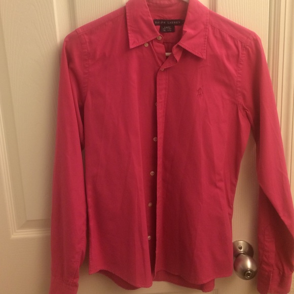 Ralph Lauren Tops Ralph Lauren Hot Pink Button Down Dress Shirt