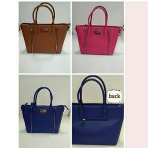 Double handle satchel handbag/shoulder strap