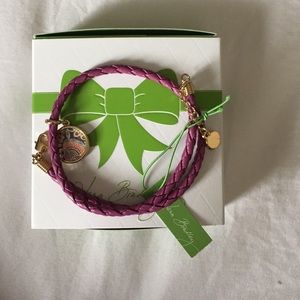 Vera Bradley . Braided leather charm bracelet