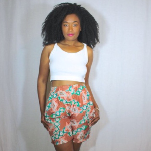 Vintage Aztec Silk Shorts - Picture 2 of 3