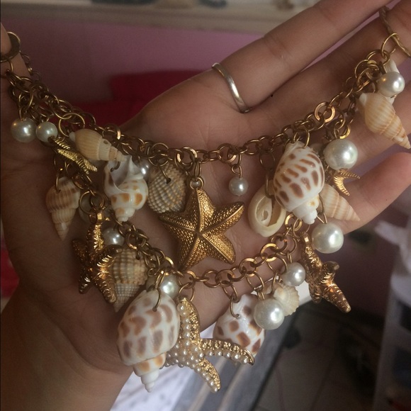 Cute under the sea necklace and bracelet 🐙🐟🐚