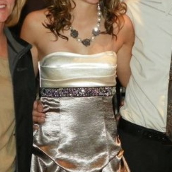 Cream and silver dress size 5