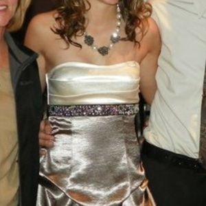 Cream and silver dress size 5