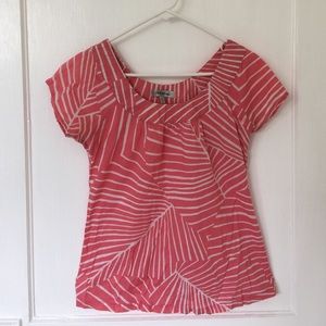 Beth Bowley pink print top size 4
