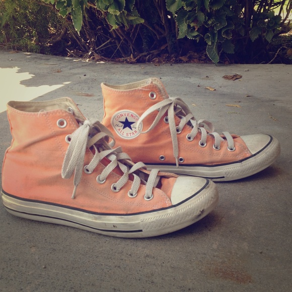 Pastel Orange Converse High Top
