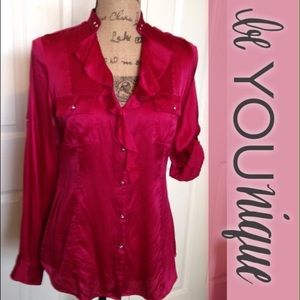 Fabulous Silk Cranberry Top