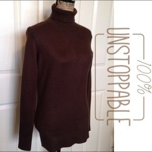 Chocolate Brown Turtleneck Sweater