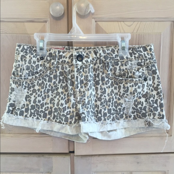 Cheetah Print Jean Shorts