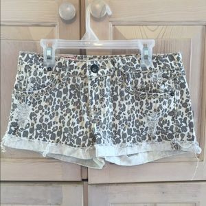 Cheetah Print Jean Shorts