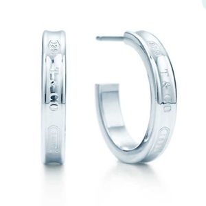 Tiffany & Co. 1837 Sterling Silver Hoop Earrings
