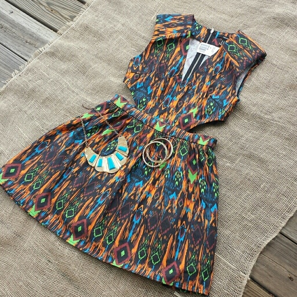 ☆☆SOLD☆☆ Sexy Tribal Cut Out Dress