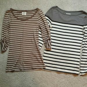 2 striped tops
