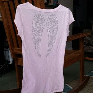 Jeweled angel wing top