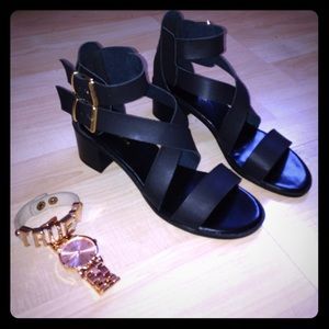 Brand new Black chunky heels