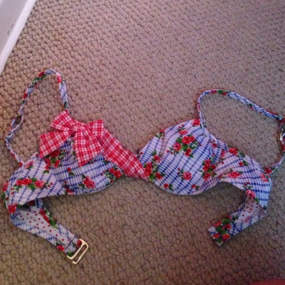 cute bikini balconet top with bow