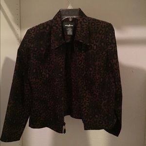 Brown leopard print dress jacket