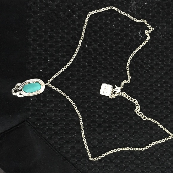 Kendra Scott gold teal necklace!